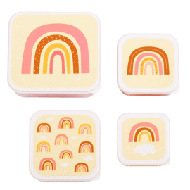 Lunch & snackbox set Rainbow / A Little Lovely Company